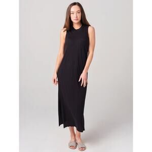 ATM Anthony Thomas Black Cotton Sleeveless t-shirt Dress XL